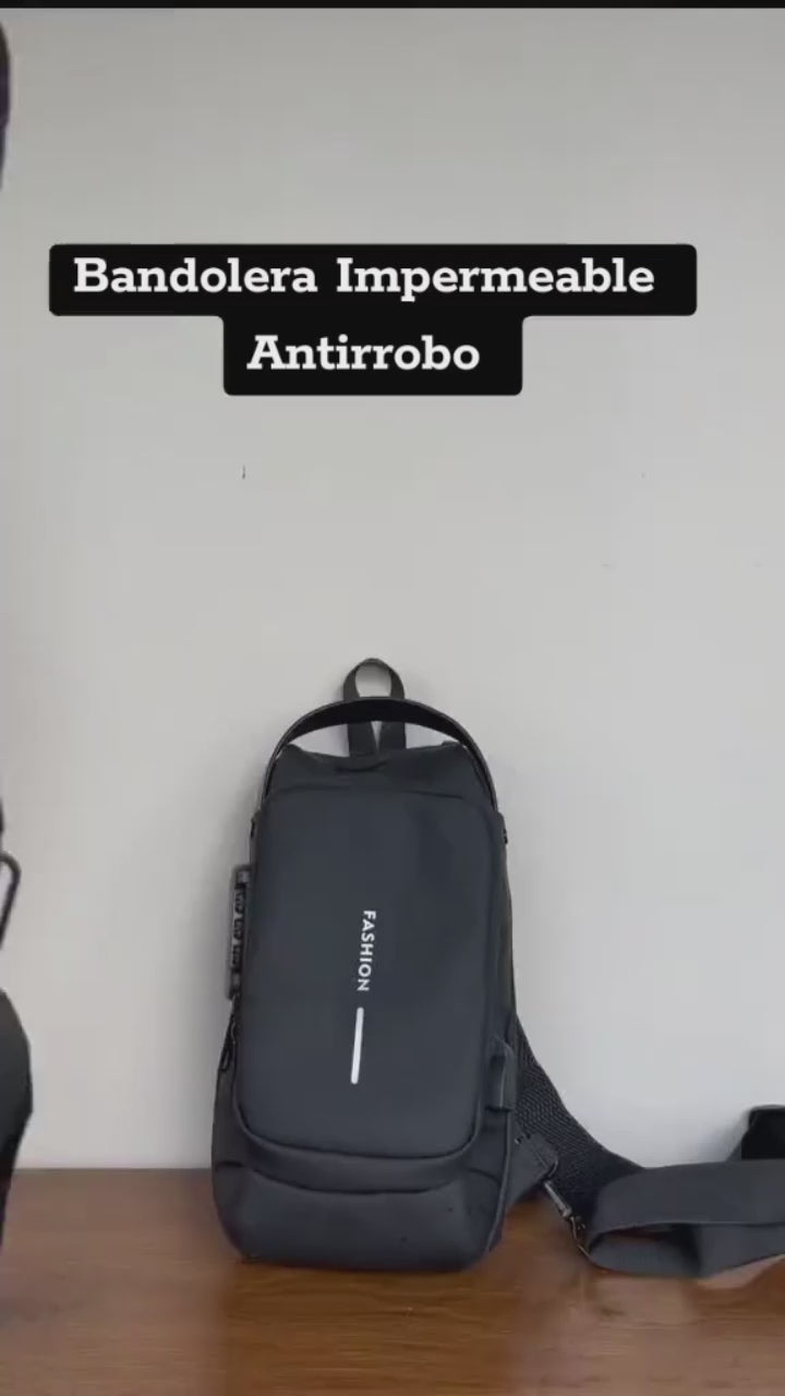 Kit Viajero: Bolso Cangurero Antirrobo + Audífonos Bluetooth F9